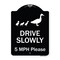 Signmission Designer Series-Drive Slowly 5 Mph Please W/ Duck & Ducklings Walking Grap, 24" x 18", BW-1824-9979 A-DES-BW-1824-9979 - alternate 1